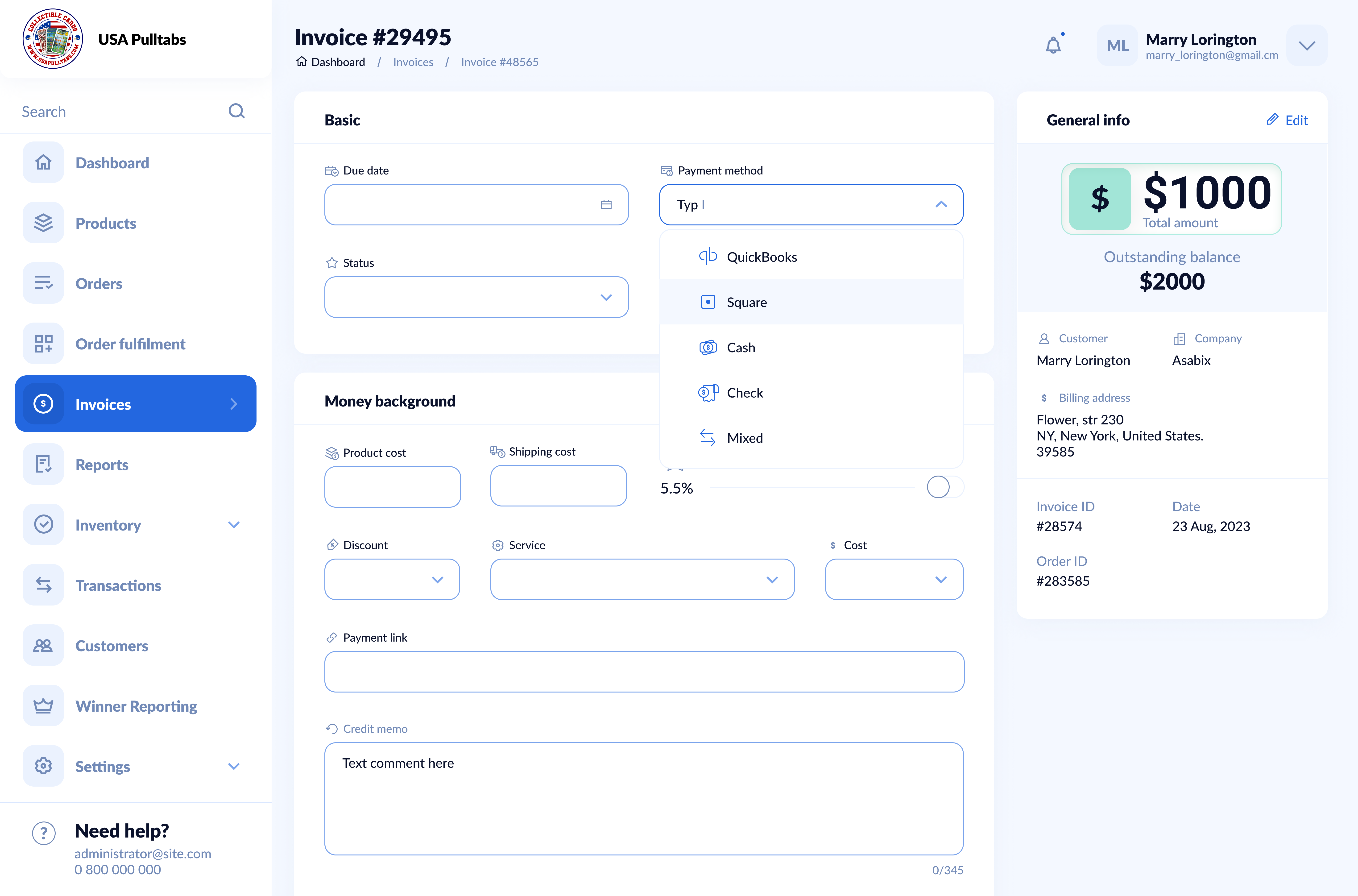 Web Platform Development for USA Pulltabs LLC - Picture №20