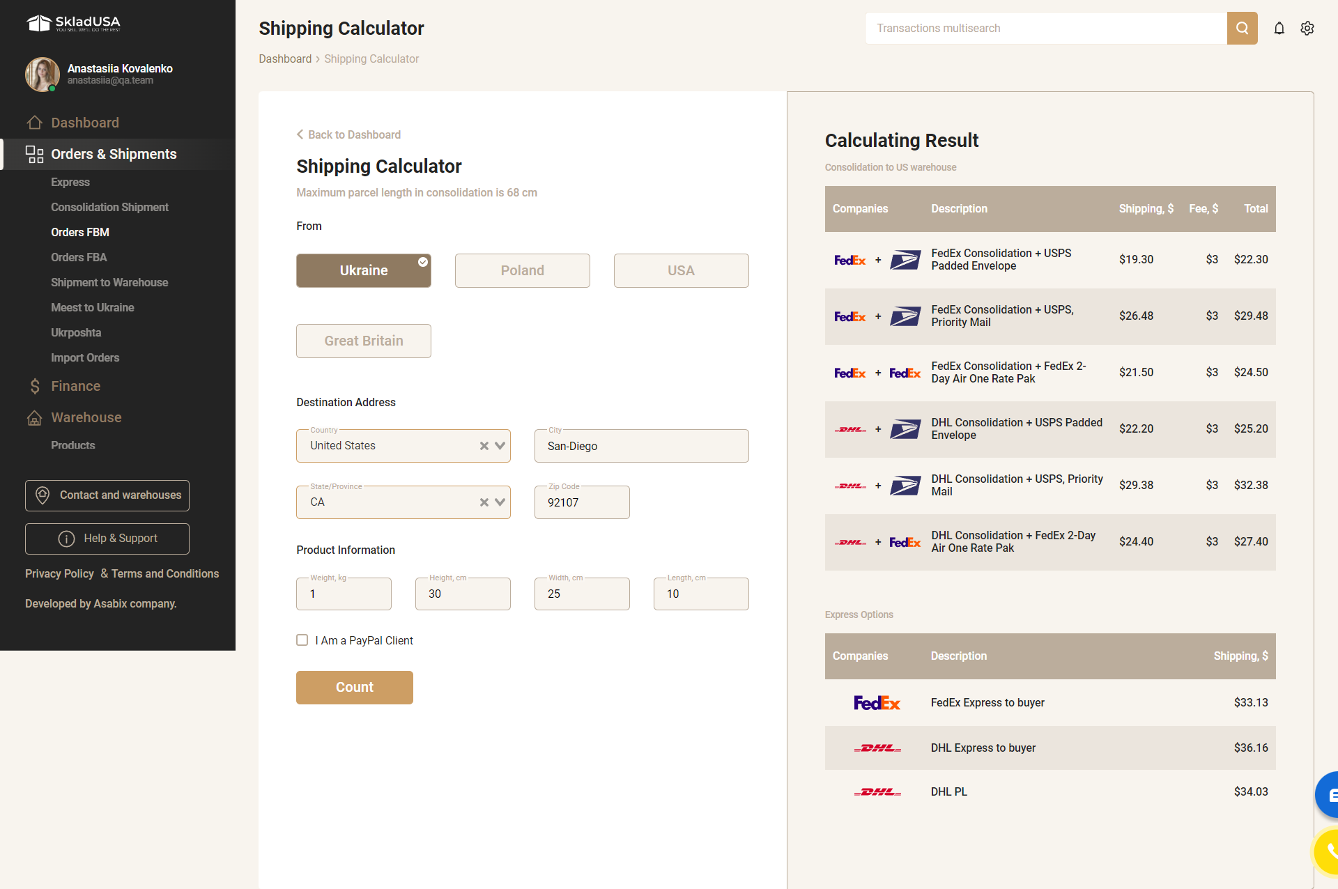 Custom CRM Solution for SkladUSA Logistics Company - Picture №45