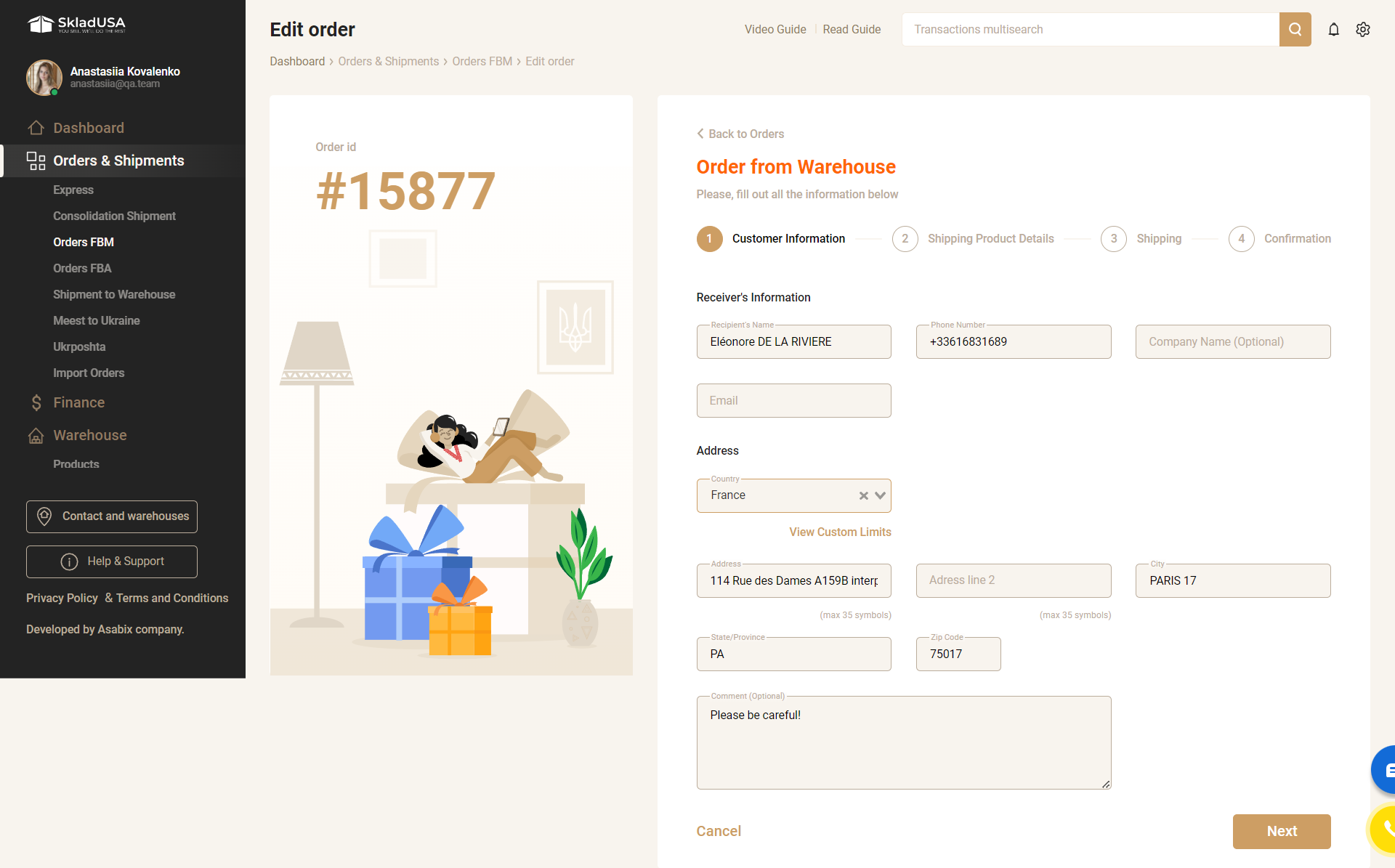 Custom CRM Solution for SkladUSA Logistics Company - Picture №20