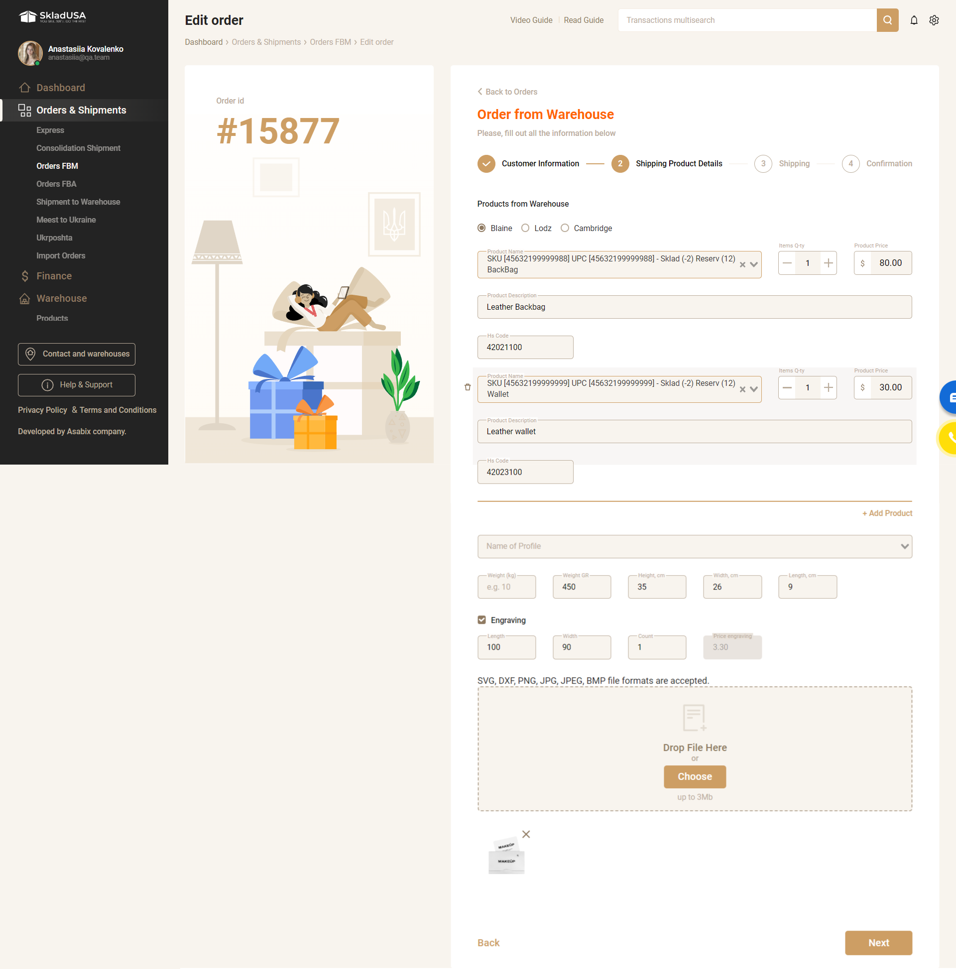 Custom CRM Solution for SkladUSA Logistics Company - Picture №21