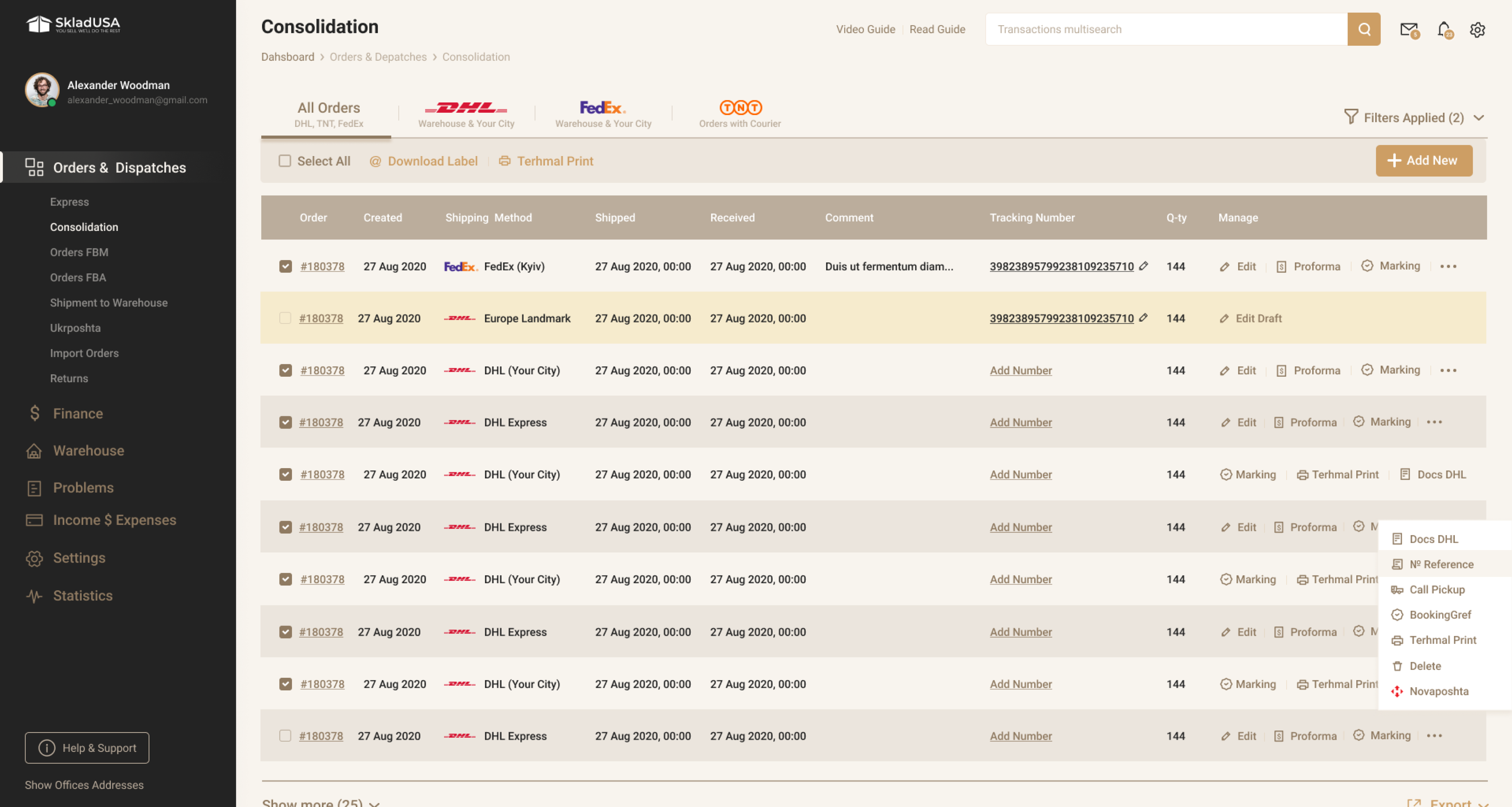 Custom CRM Solution for SkladUSA Logistics Company - Picture №41
