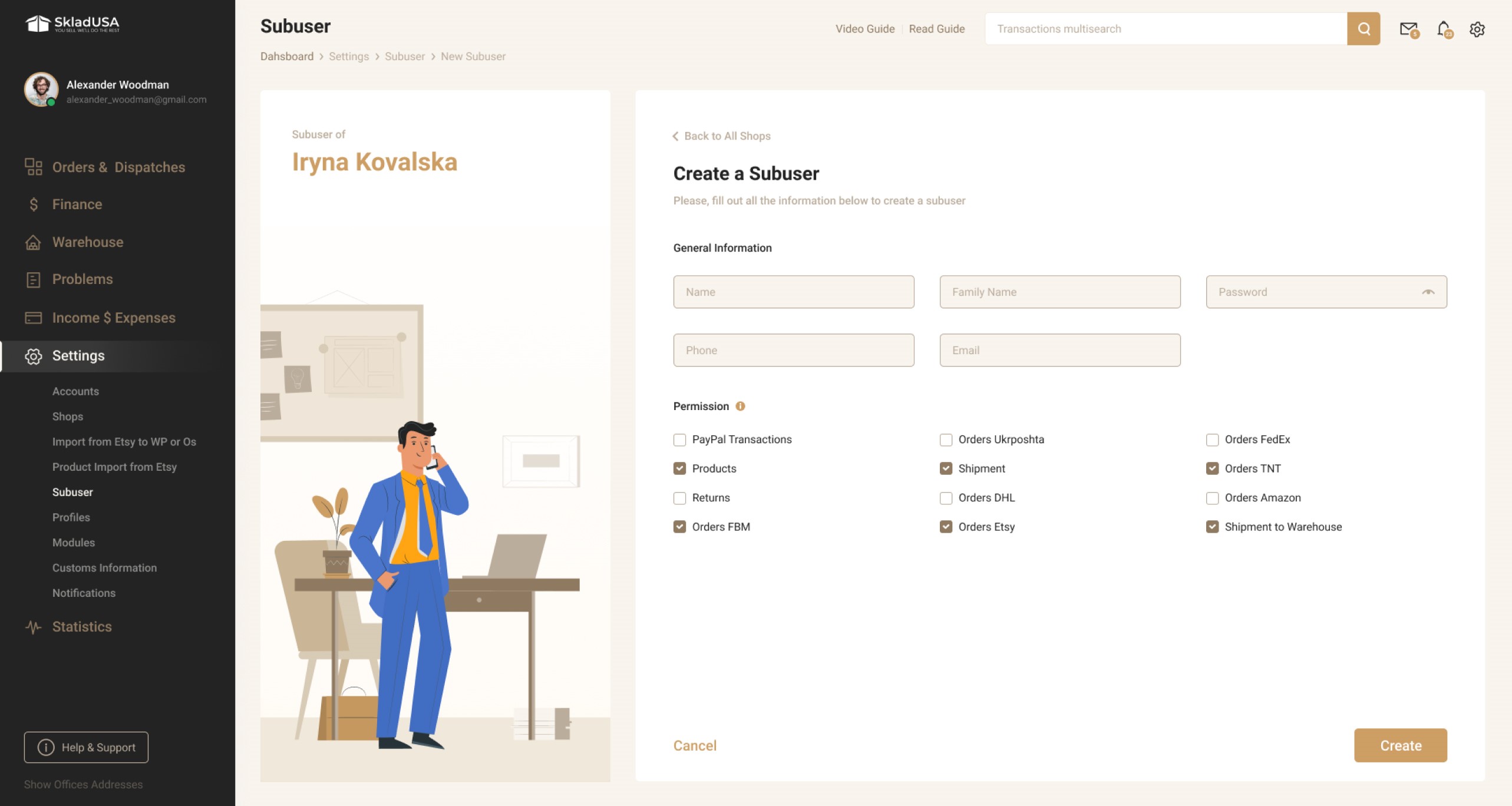 Custom CRM Solution for SkladUSA Logistics Company - Picture №18