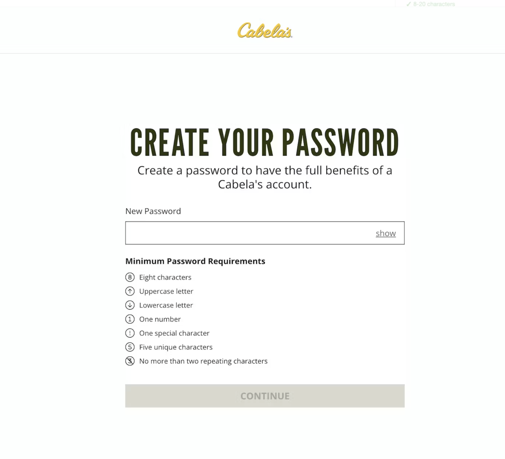 Make Online Shopping Easier: How UX Impacts Customer Loyalty and Sales - Picture №2 Поганий приклад: вимоги до пароля надто складні